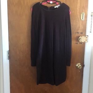 Purple sweater dress from Loft